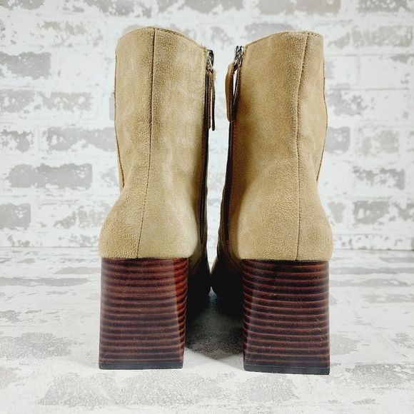 New Blondo Salome Taupe Suede Waterproof Booties H525 - Picture 6 of 13